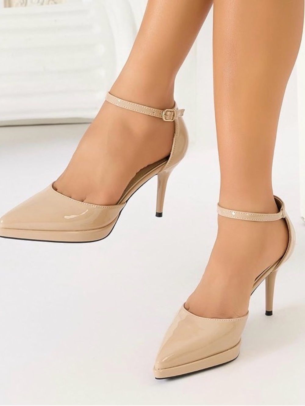 Stiletto Heeled Sandals Pumps Pointed Toe Shoes for Women 9.5 - Picture 7 of 8